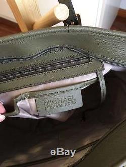 100% Michael Kors Jet Set Travel Top Zip Tote -Olive Boxed
