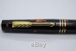 1936 Set Box 2 Omas Extra Lucens Faceted Fountain Pen Ringed Celluloid Top Cond