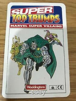 1988 Super Top Trumps Marvel Super Villains full set in original box