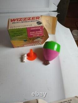 2 Whizzer 1969 Vintage Spinning Tops With Original Box Manual- Mattel WIZ-Z-ZER