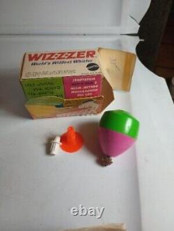 2 Whizzer 1969 Vintage Spinning Tops With Original Box Manual- Mattel WIZ-Z-ZER