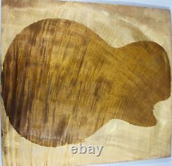 5896 AAAA 11mm Flame Golden Phoebe Wood Electric Bass Fat Top Set Luthier