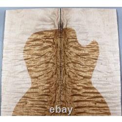 5A Fugure Electric Bass/Guitar Drop Top Ripple Maple Wood Bookmatch Set Luthier