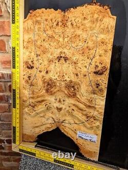 5A Spalted Maple Burl Book-matched Set Guitar Top, Luthier Guitar Building