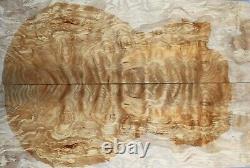 7997 Quilted Spalted Maple Wood Electric Bass Bookmatch Drop Top Set Luthier