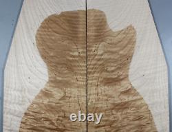 AAAA Figure Acoustic Guitar Top Ripple Maple Wood Bookmatched Set Luthier Supply
