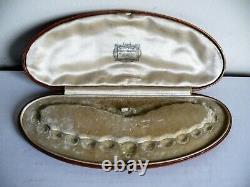 A Top Quality Edwardian Gem Set Necklace Box Bruford Exeter Vintage Antique