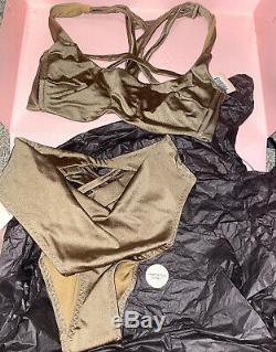 Agent Provocateur Keia Bikini Swim Mink/Gold Nude Set, Top4 Brief3 -$500 & Box