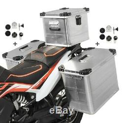 Alu Pannier Set Gobi 45L-45L Top Box 36L with mounting kit for luggage racks
