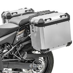 Aluminium Panniers Set for Benelli TRK 502 / X Side Cases GX45 silver