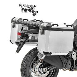 Aluminium Panniers Set for KTM 390 Adventure Side Cases GX38 silver