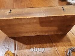 Antique Boxwood Table Top Parlor Croquet Set Wood Box