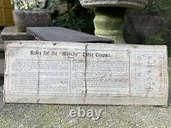 Antique MANCHO Table Top Croquet set in original wooden box