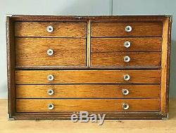 Antique Vintage Desk Top Set Collectors Specimen Bank Chest Of Drawers