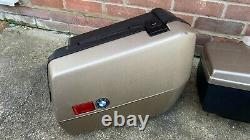 BMW K100 LT Full Set of Luggage Top Box and 2 Panniers / Saddle Bags GOLD key