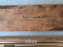 BROWN & SHARPE 8-36 BOXED INSIDE MICROMETER SET, slide-top wooden box