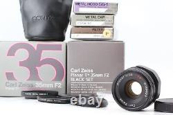 Black Set Top MINT Box Contax Carl Zeiss Planar T 35mm f/2 G Lens G1 G2 JAPAN