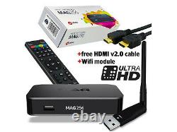 Brand NEW MAG 256 IPTV Set-Top-Box by INFOMIR + Antenna WiFi bundle