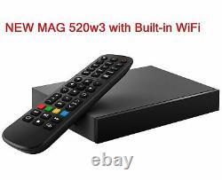 Brand new Genuine Infomir MAG 520w3 Built-in WiFi 4K 420 HEVC IPTV Set Top Box