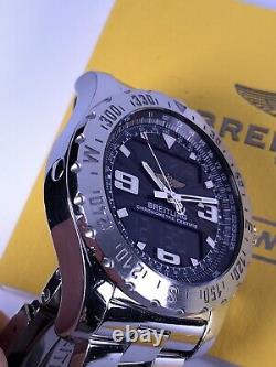 Breitling Airwolf SuperQuartz 43mm black dial Full Set A78363 Box/Papiere Top