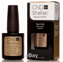 CND Shellac UV Nail Power Polish Top And Base Coat 12.5ml Large NEW IN BOX