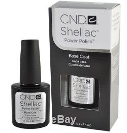 CND Shellac UV Nail Power Polish Top And Base Coat 12.5ml Large NEW IN BOX