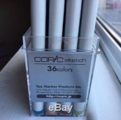 COPIC Sketch 36 Colors Set Markers top brand sketch pens in BOX