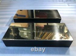 Christian Dior Set Of 4 Desk Boxes Black and Silver Tops, 2 square, 2 rectangular