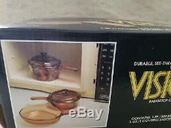 Corning Ware Visions Range top Cookware Amber 5 Piece Starter Set, New-open box