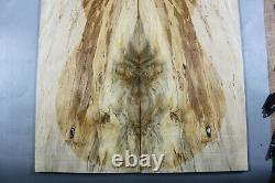 Curly Spotted Maple Wood Bookmatch les paul Guitar Drop Top Set Luthier D70-4