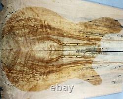 D62-4 AAAA Spalted Wormhole Maple Wood Bookmatch les paul Guitar Top Set Luthier