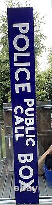 DR WHO / Real POLICE PUBLIC CALL BOX Replica TARDIS Top Sign Set of 4