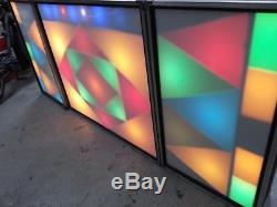 Disco Light Box Front Screens Retro Set Of 3 With Led Top Panel For Name