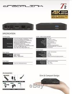 Dreamlink T2 IPTV Set Top Hybrid Box 4K WiFi Android 7.0 Quadcore PVR Recording
