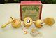 F H Ayres Boxed Set Of Antique Treen Boxwood Spinning Tops A Present For Boys