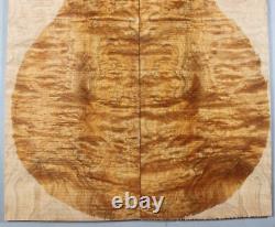 Figure Acoustic Guitar Top Curly Quilted Maple Wood Bookmatch Set Luthier Supply