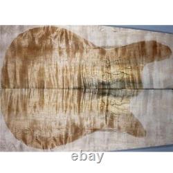 Fugure les paul Guitar Drop Top Ripple Spalted Maple Bookmatch Wood Set Luthier