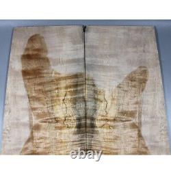 Fugure les paul Guitar Drop Top Ripple Spalted Maple Bookmatch Wood Set Luthier