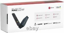 Genuine Infomir MAG 522w1 4K UHD HEVC 522 Built-In WiFi Set Top Box UK Plug