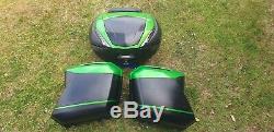 Genuine Kawasaki Versys 1000GT Pannier and Top Box Set 2017-on Candy Green