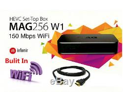 Genuine MAG 256 W1 IPTV OTT Set Top Box Internet TV STB Receiver Built In Wifi