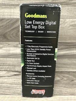 Goodmans GDB18FVZS2 Freeview Digital Terrestrial TV Receiver Set Top Box NEW