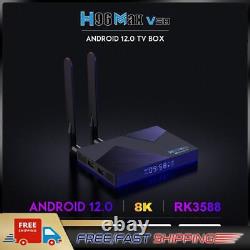 H96 MAX V58 Set Top Box Media Player Receiver TV Box (8G+64G-UK Plug)
