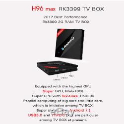 H96 Max Android 7.1 TV Box Set-Top Box 4GB+32GB WiFi 4K 2.4/5G Hexa Core S912