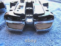 HARLEY 17-22 M8 set of top & bottom rocker boxes black and chrome very nice