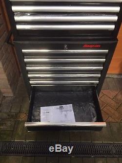 Halfords Industriial Tool Box Chest Set Black Roll Cabinet and Top Box