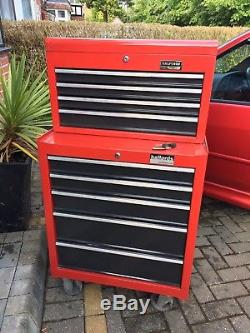 Halfords Professional Tool Box Chest Set Roller Cabinet & Top Box