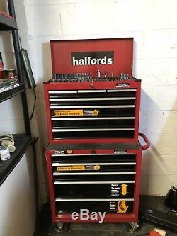 Halfords Professional Top Box & Roll Cab with Full Tool Set