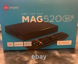 Infomir MAG 520w3 Built in Wifi 4K HEVC Dolby Set Top Box New Edition 27-10-2021