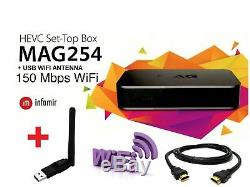 MAG 254 IPTV Set-Top-Box (NEW 2018) + WIFI + HDMI + 1 Month of IPTV Premium